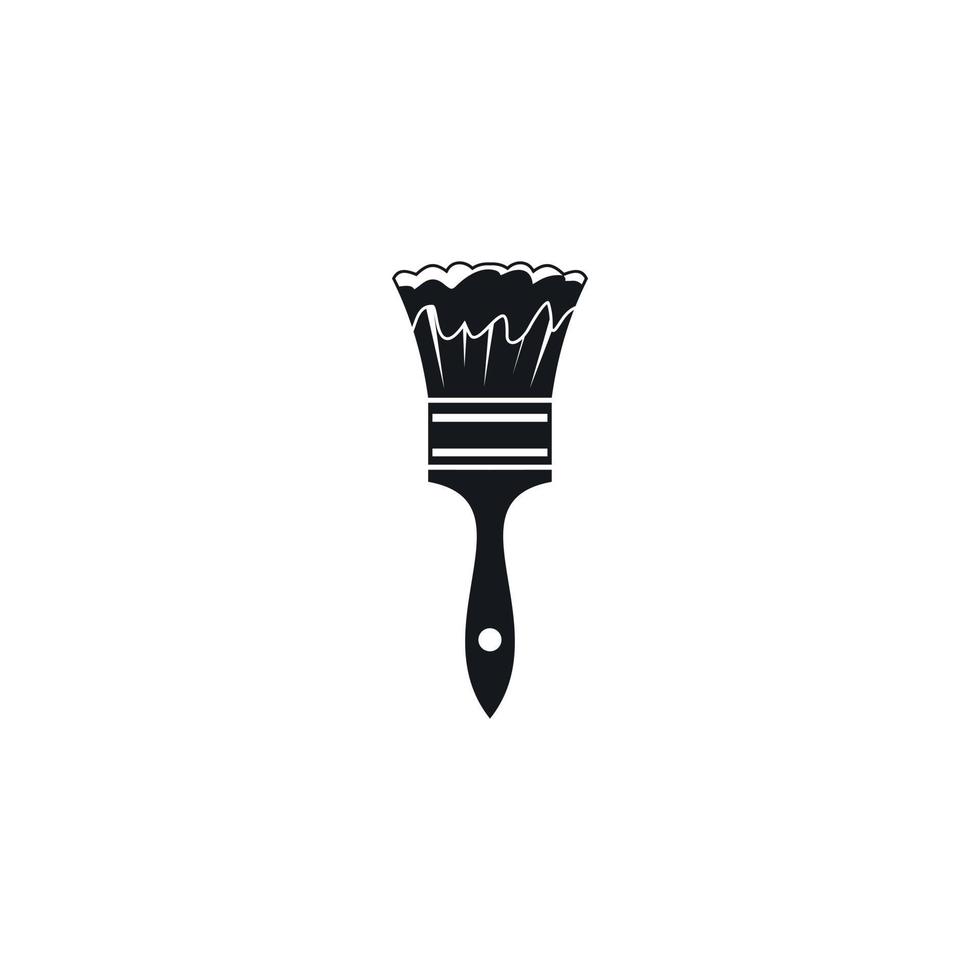 Paint brush icon, simple style 14428190 Vector Art at Vecteezy