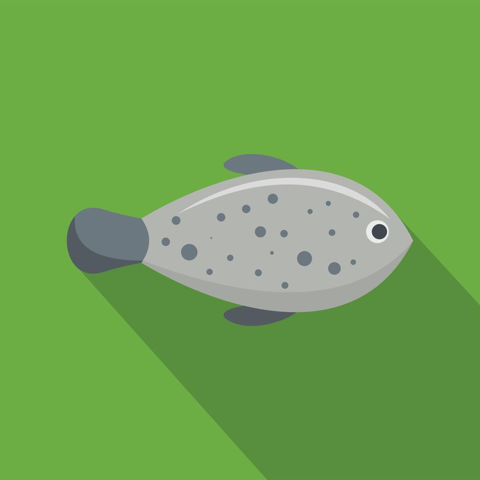 Nature fish icon, flat style vector