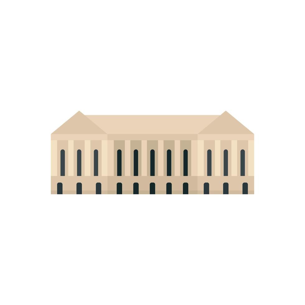 Parliament building icon, flat style vector