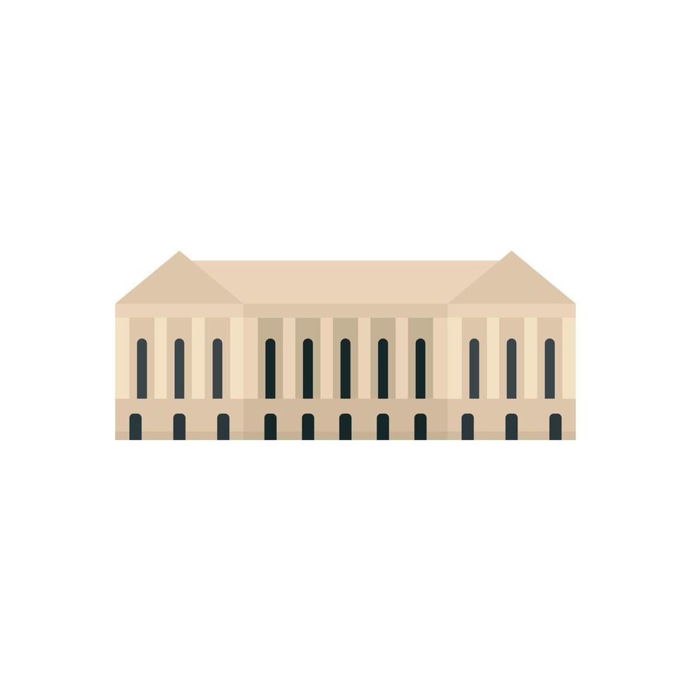 Parliament building icon, flat style vector