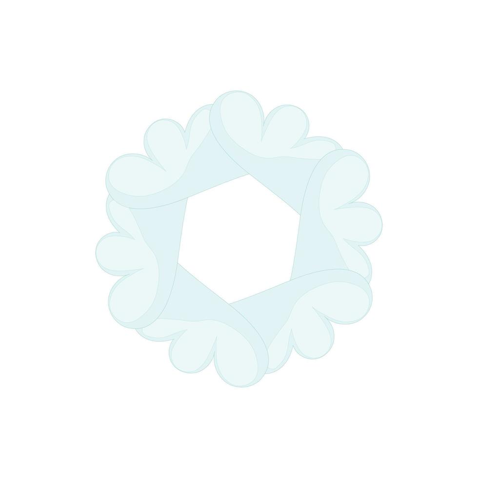 Light blue abstract circle icon, cartoon style vector