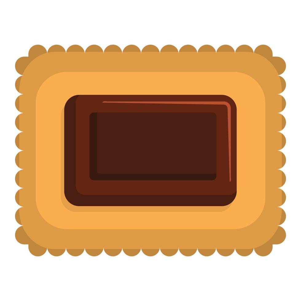 Butter biscuit icon, flat style vector