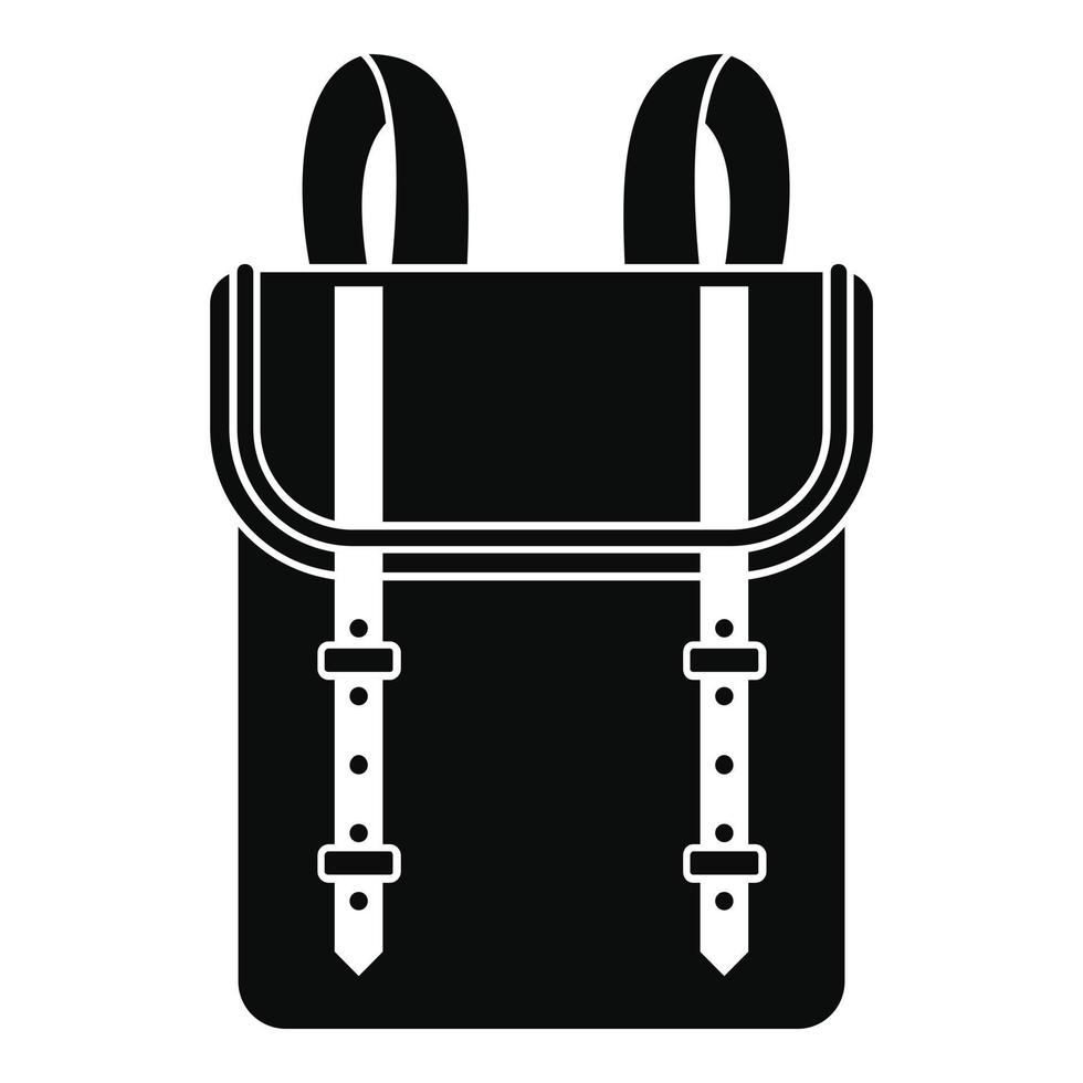 icono de mochila de niño, estilo simple vector