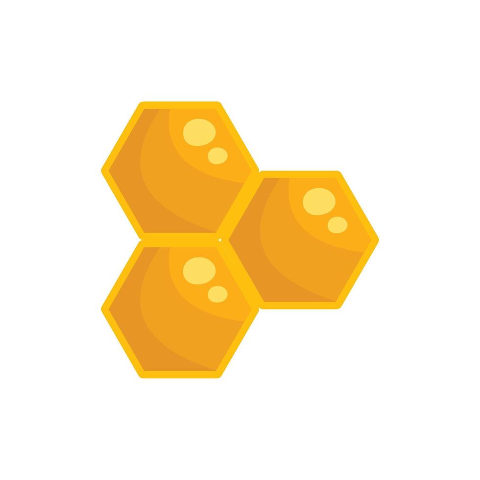 Honey cells icon, flat style vector