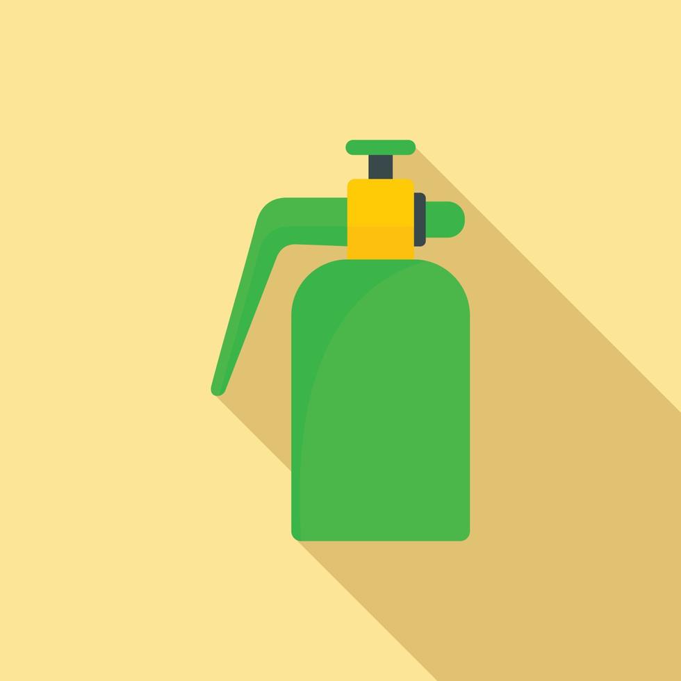 Garden spray bottle icon, flat style vector