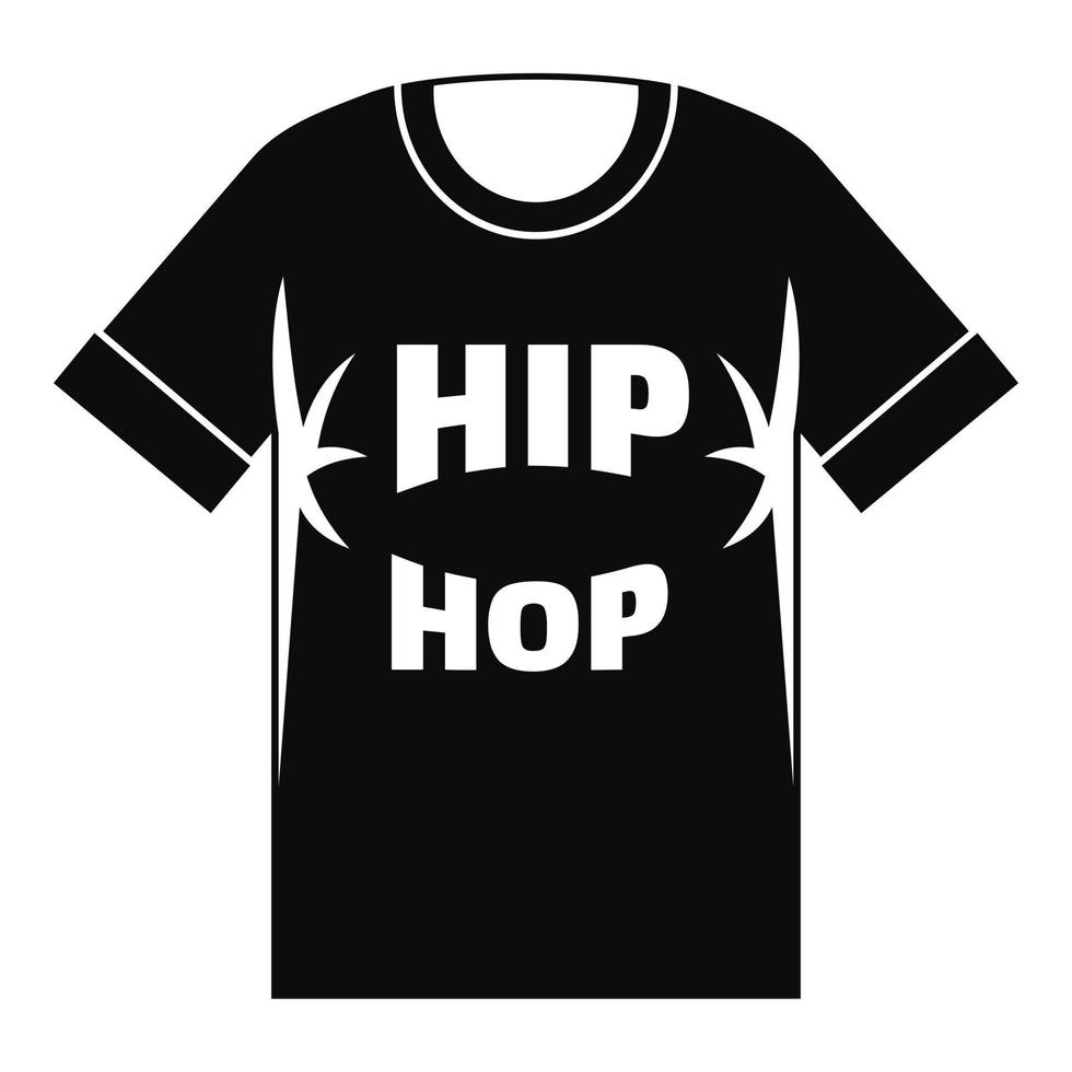 icono de camiseta de hip hop, estilo simple vector