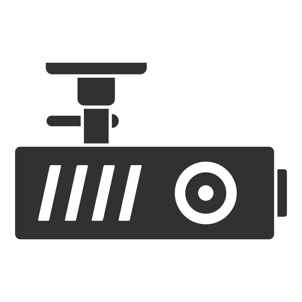 icono de cámara de salpicadero de coche, estilo sencillo vector