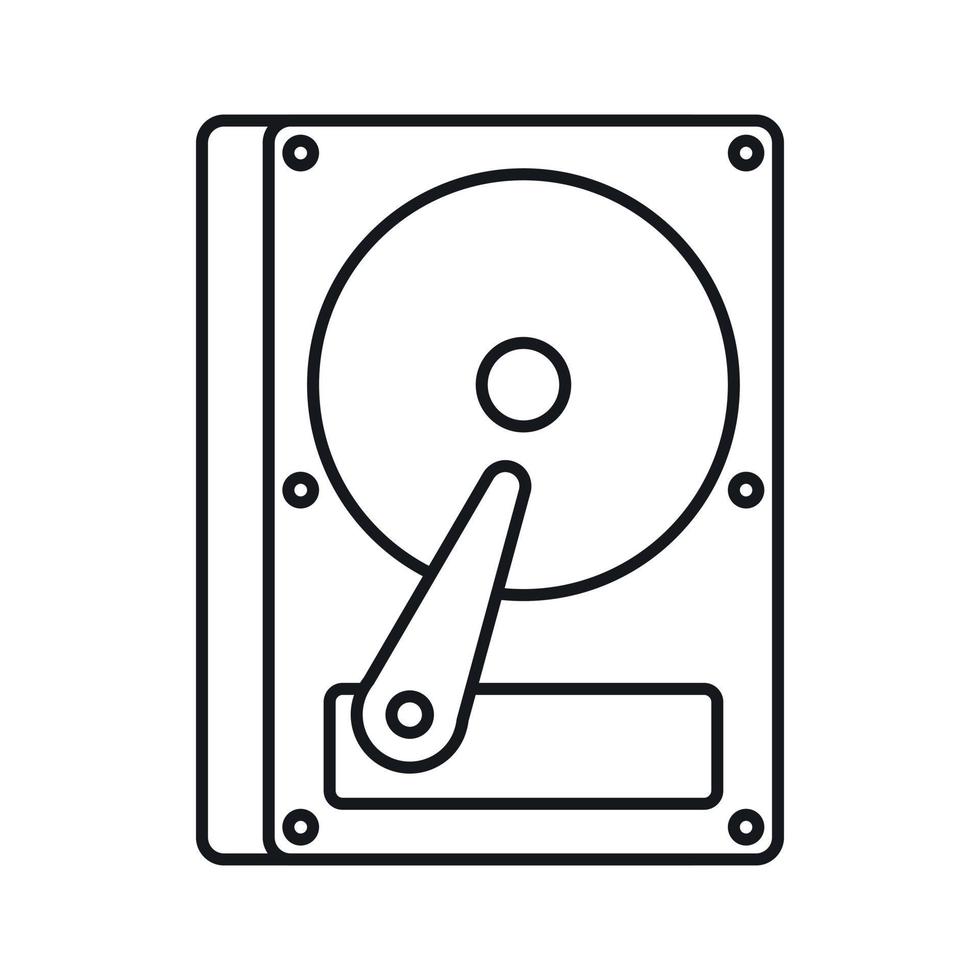HDD icon, outline style vector