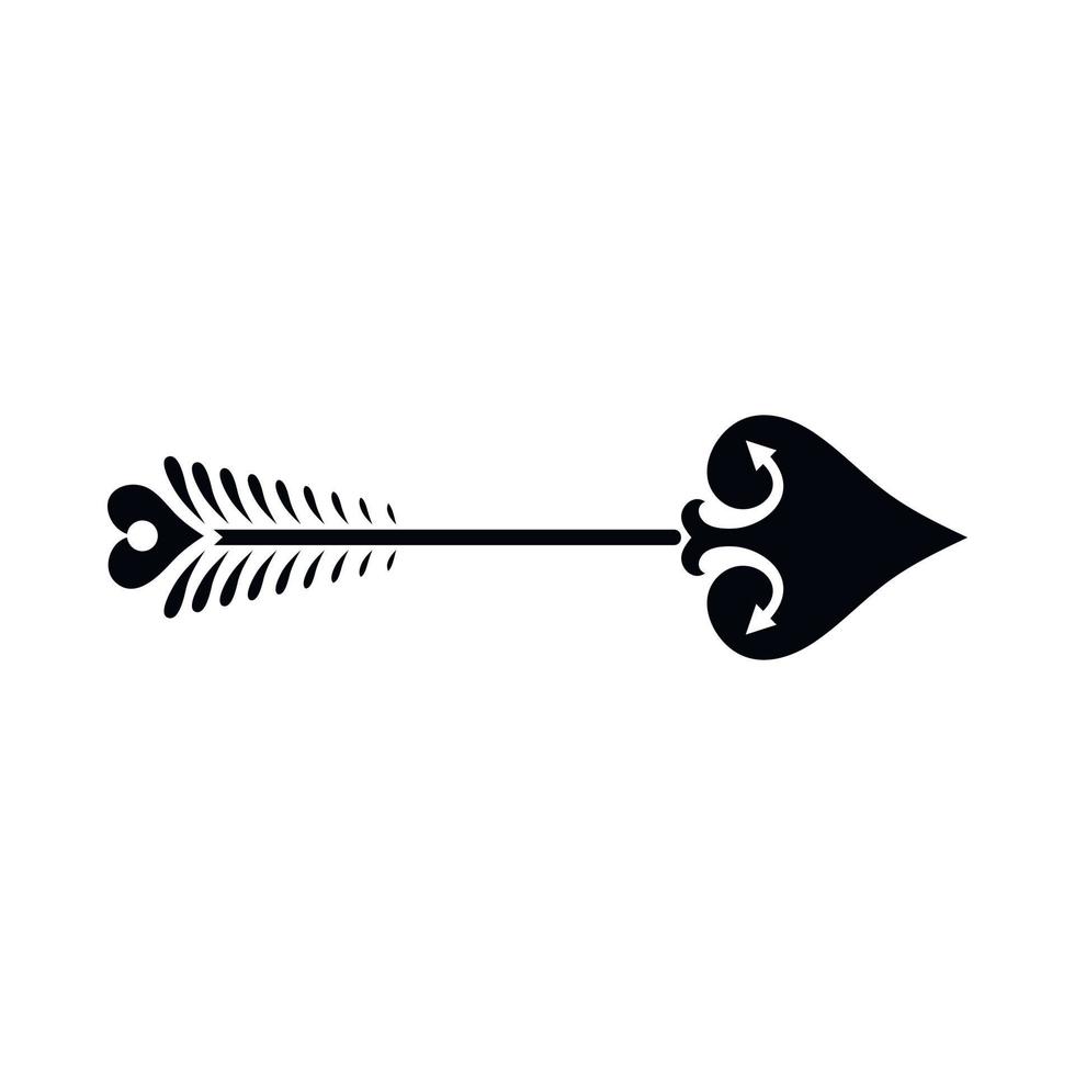 Vintage arrow, design element icon, simple style vector