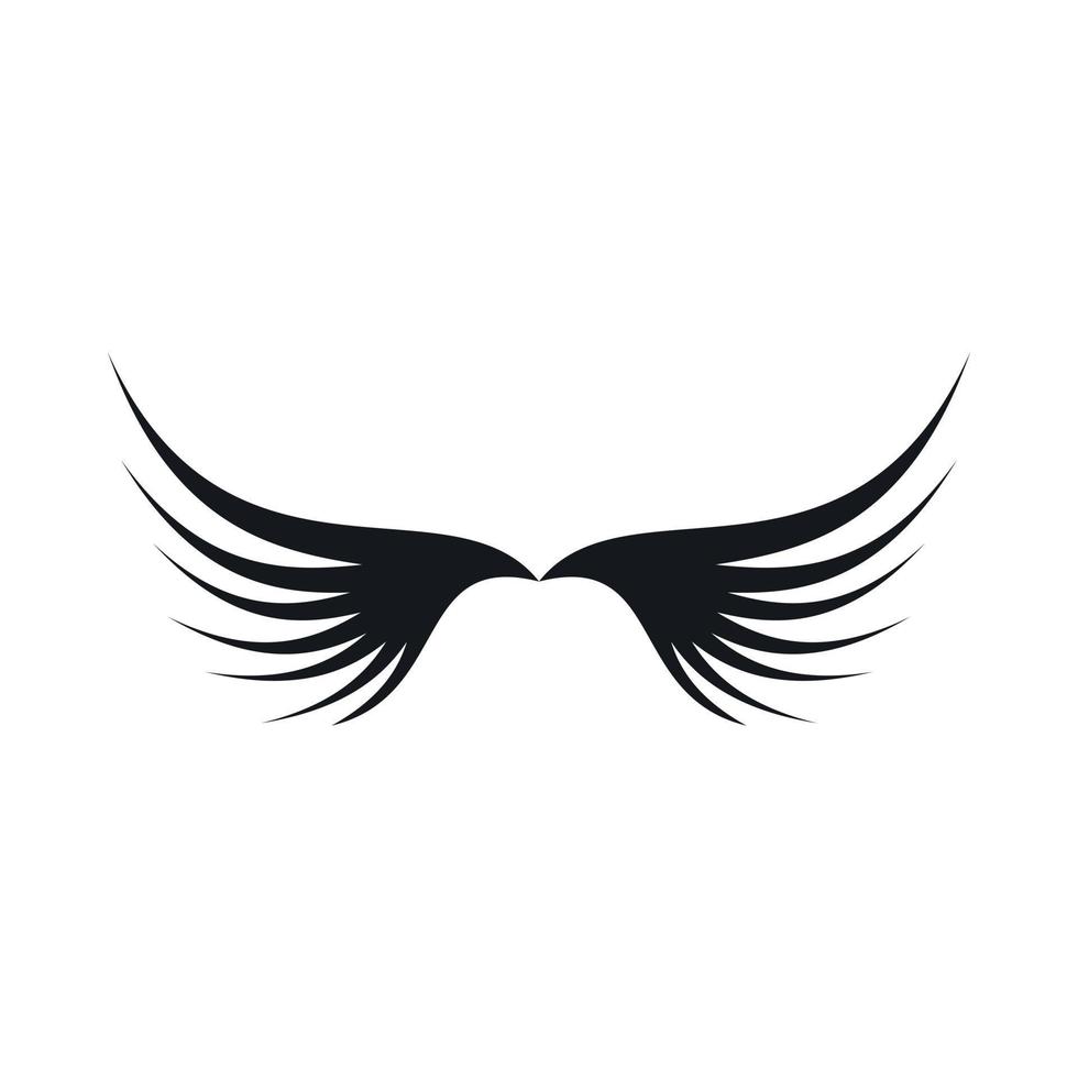 Wing icon, simple style vector