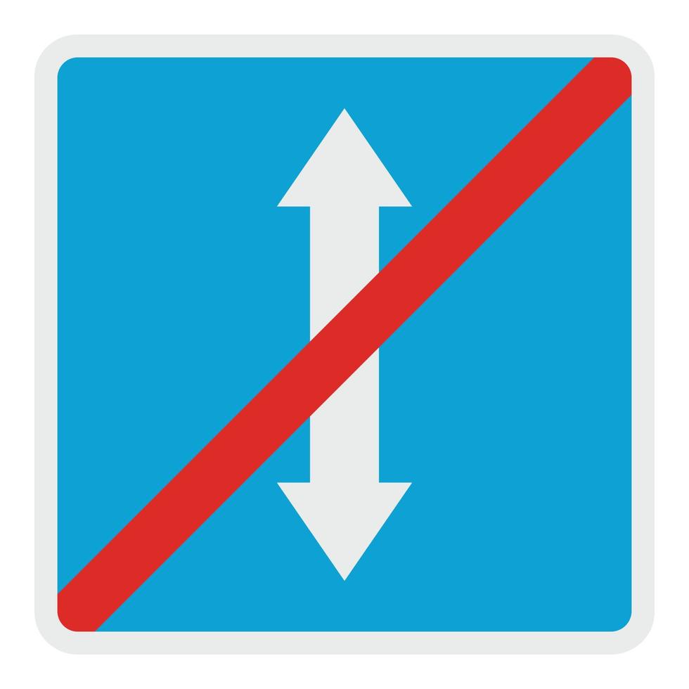 End reverse motion icon, flat style. vector