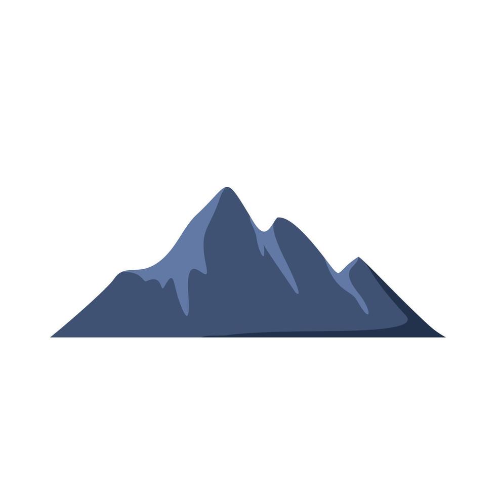 icono de aventura de montaña, estilo plano. vector