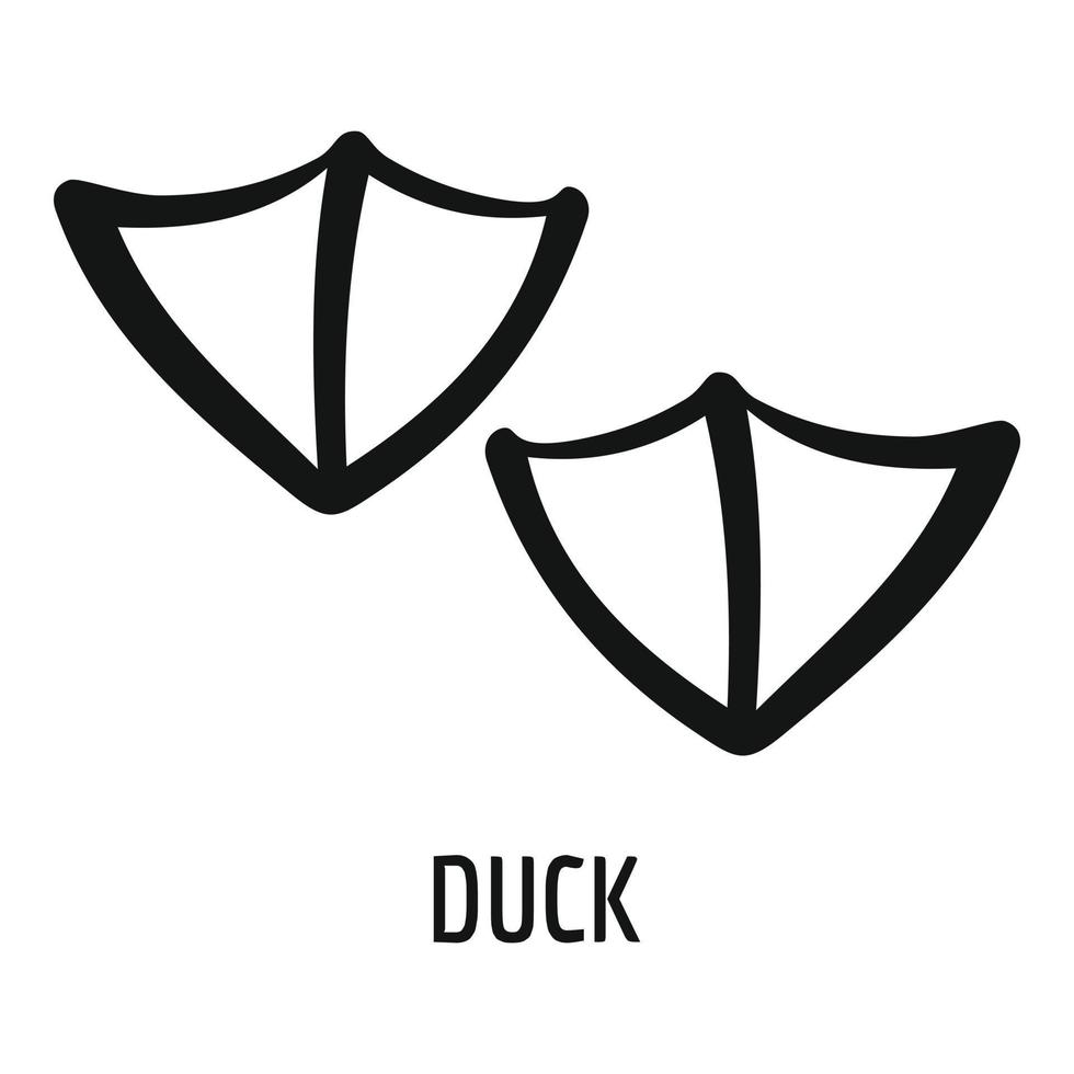 Duck step icon, simple style. vector