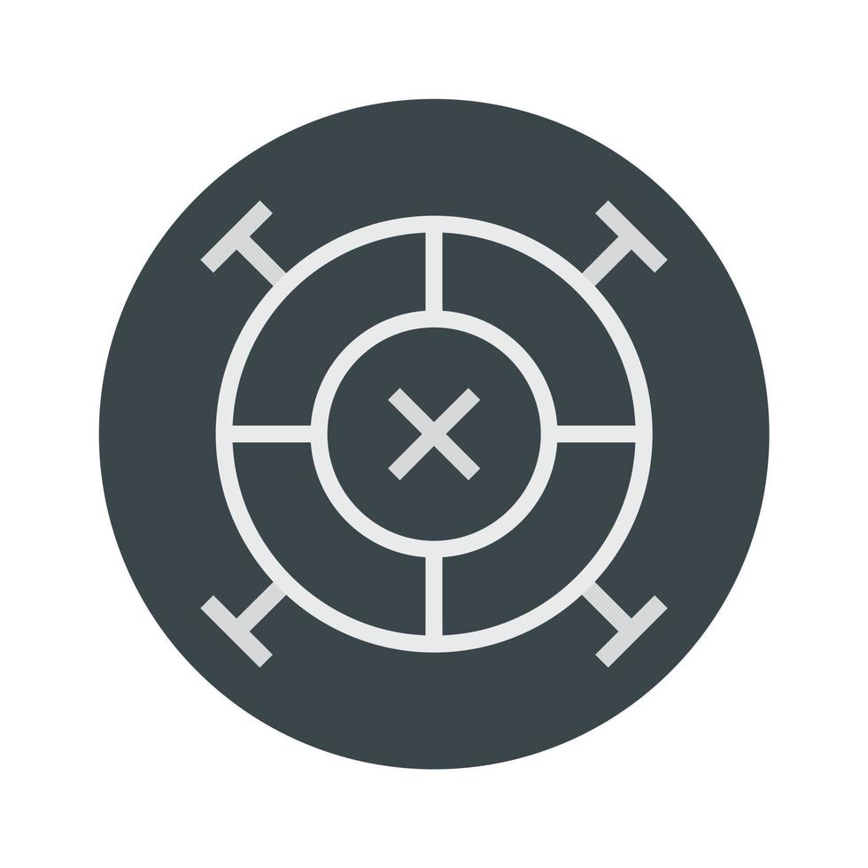 Optical sight icon, flat style vector
