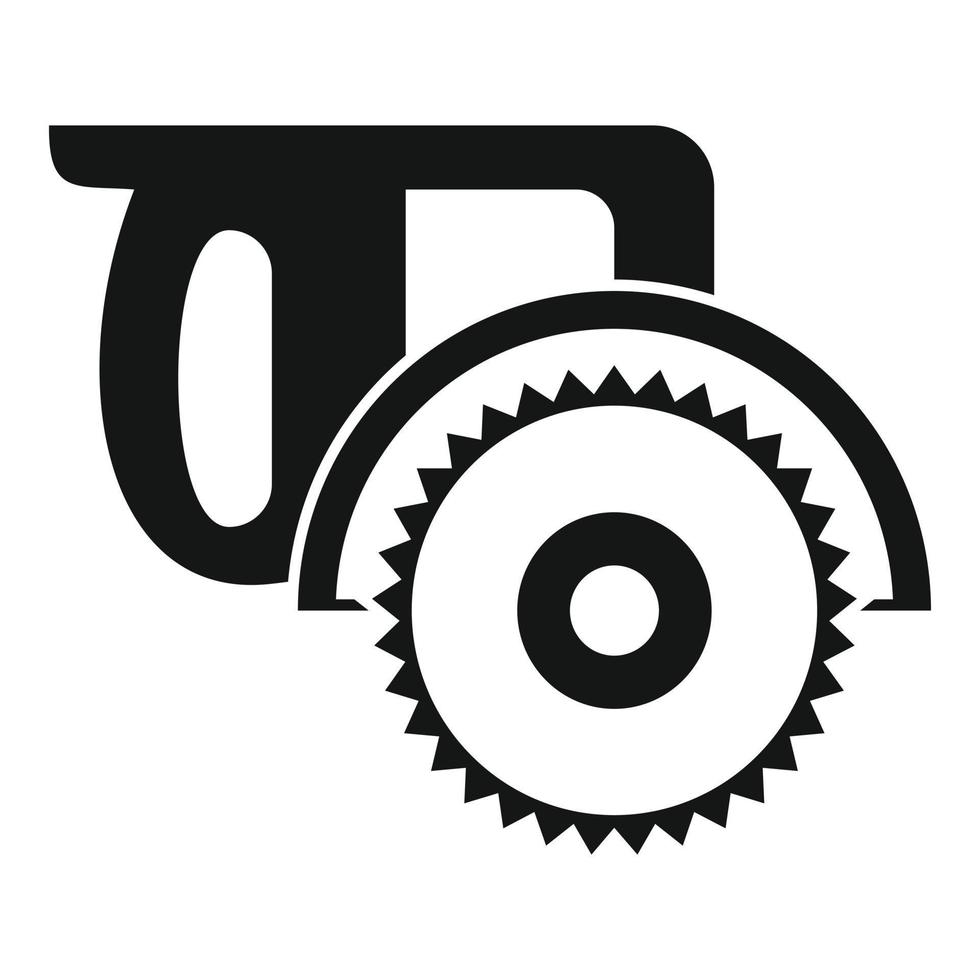 Miter saw icon, simple style vector