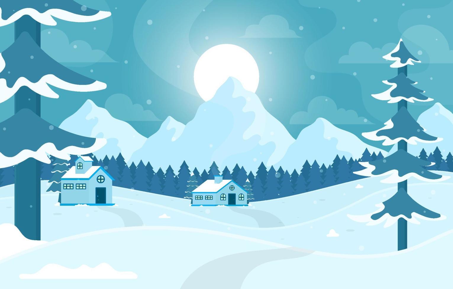 Winter Nature Landscape Background 14428514 Vector Art at Vecteezy