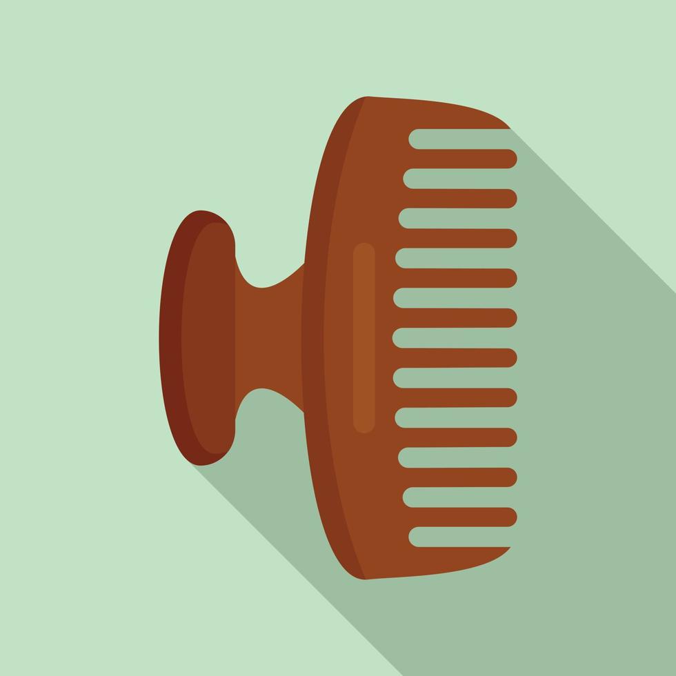 Horse comb icon, flat style vector