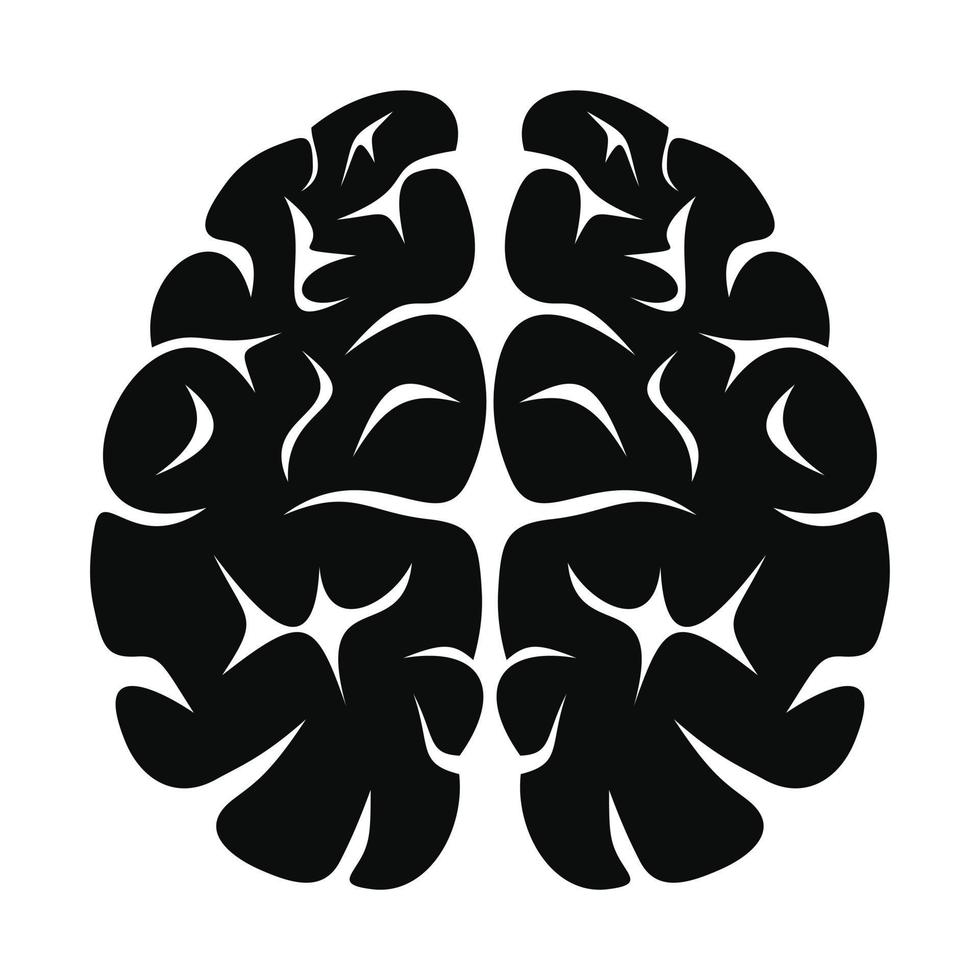 icono de neuronas cerebrales, estilo simple vector