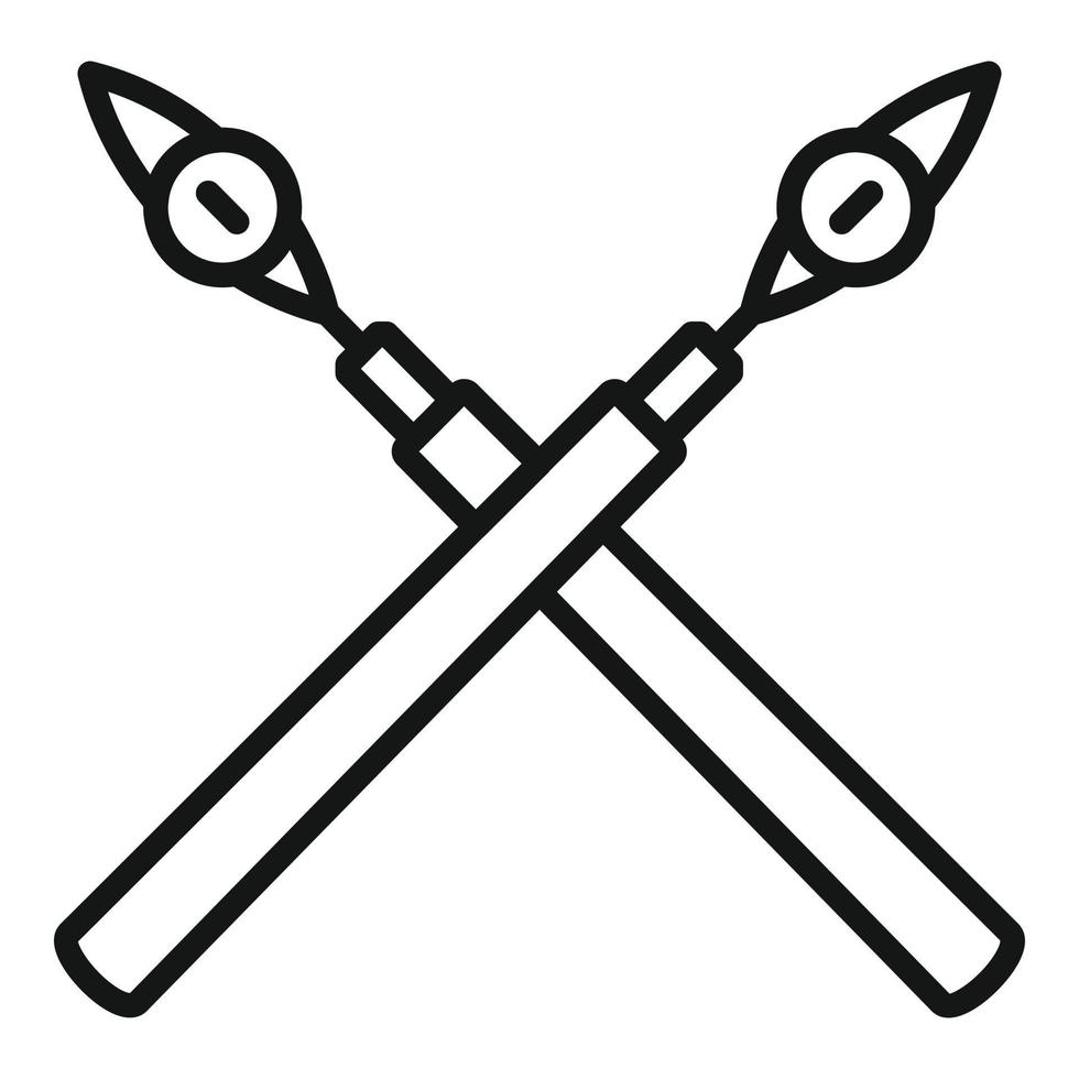icono de herramienta de pluma de arquitecto, estilo de esquema vector