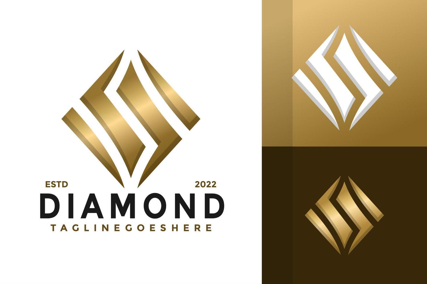 Luxury Diamond Logo Design, brand identity logos vector, modern logo, Logo Designs Vector Illustration Template