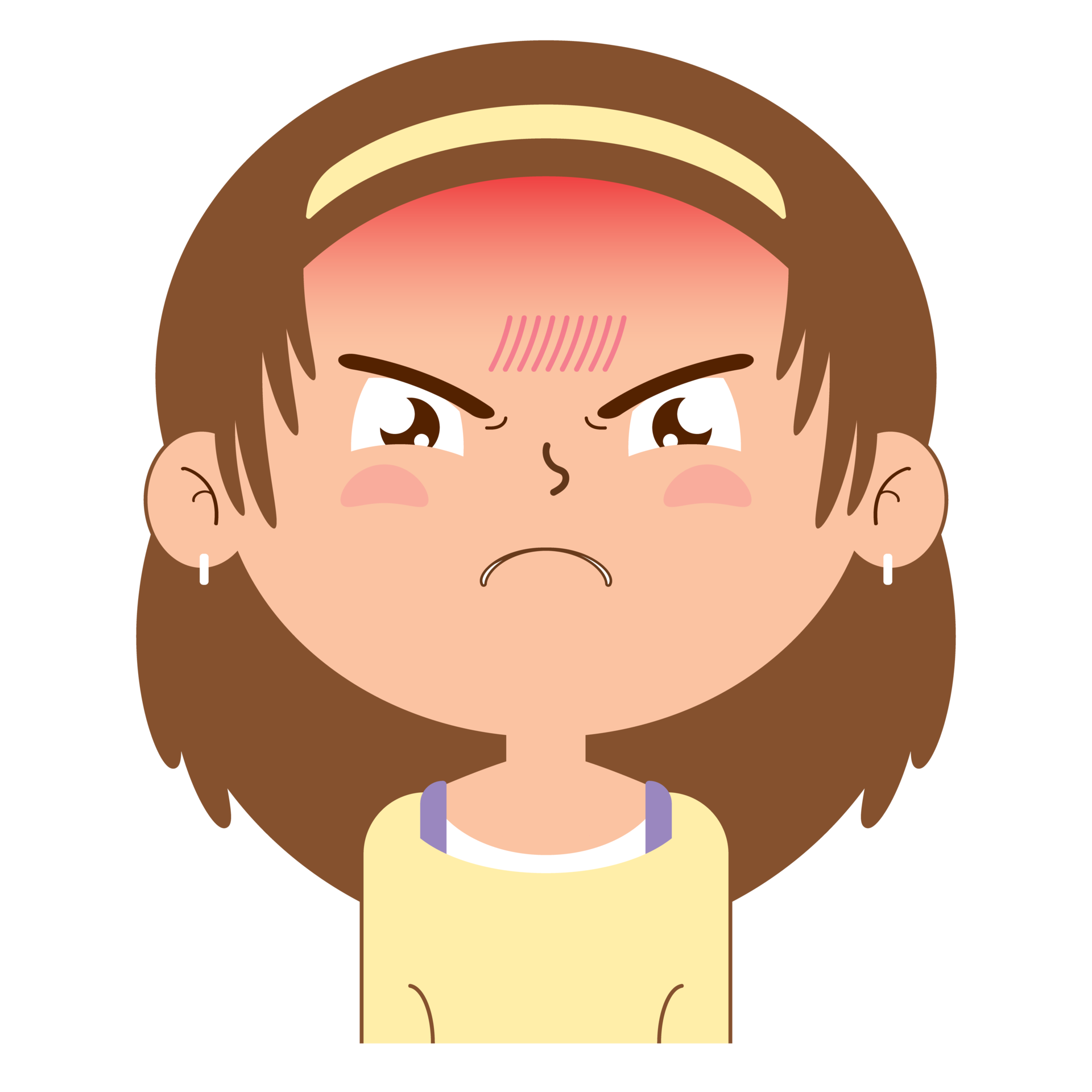 Girl Angry Face Cartoon Cute 14428606 PNG girl-angry-face-cartoon-cute-14428606-png