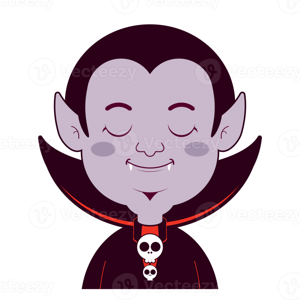 Dracula sleep face cartoon cute png