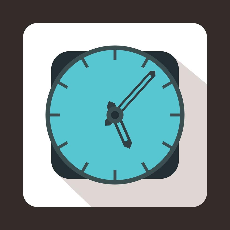 icono de reloj, estilo plano vector