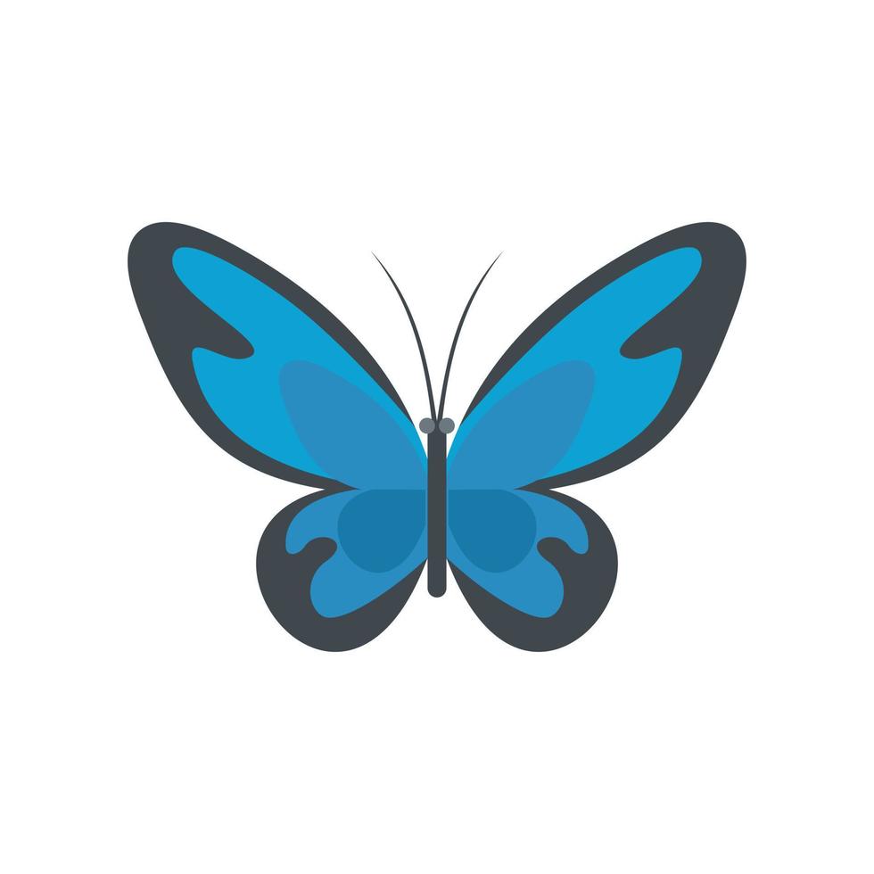 Flying moth icon, flat style. vector