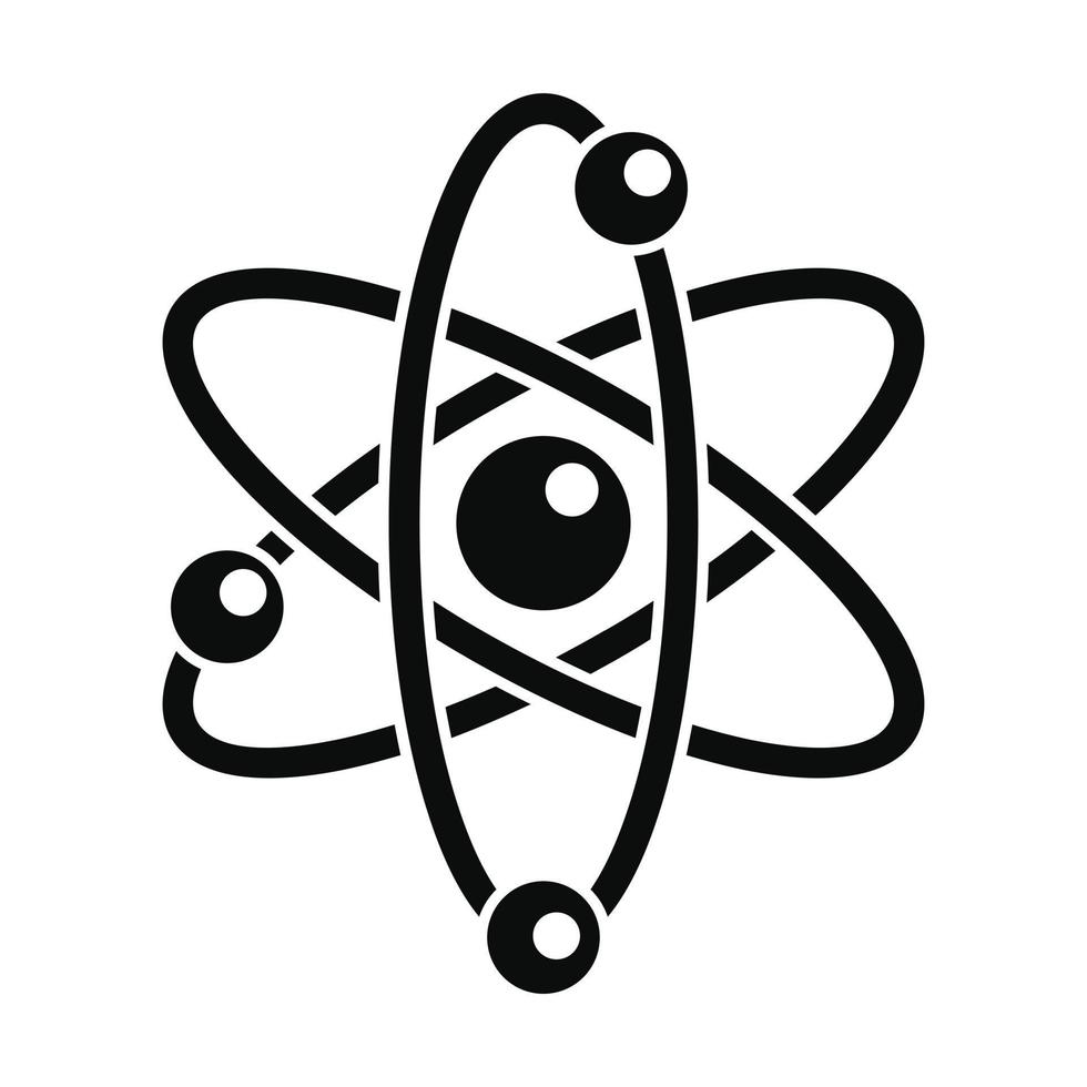 Atom icon, simple style vector