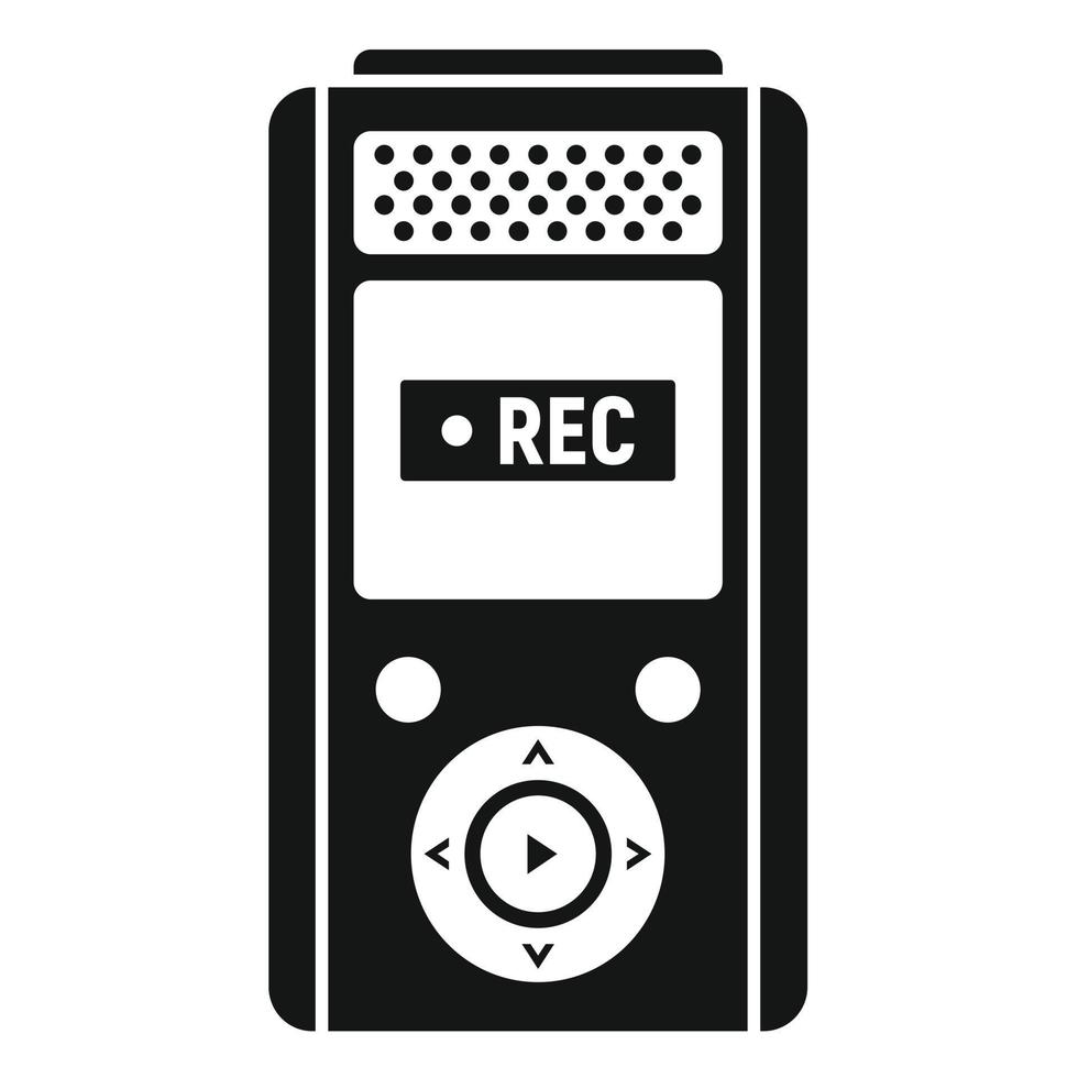 Modern dictaphone icon, simple style vector