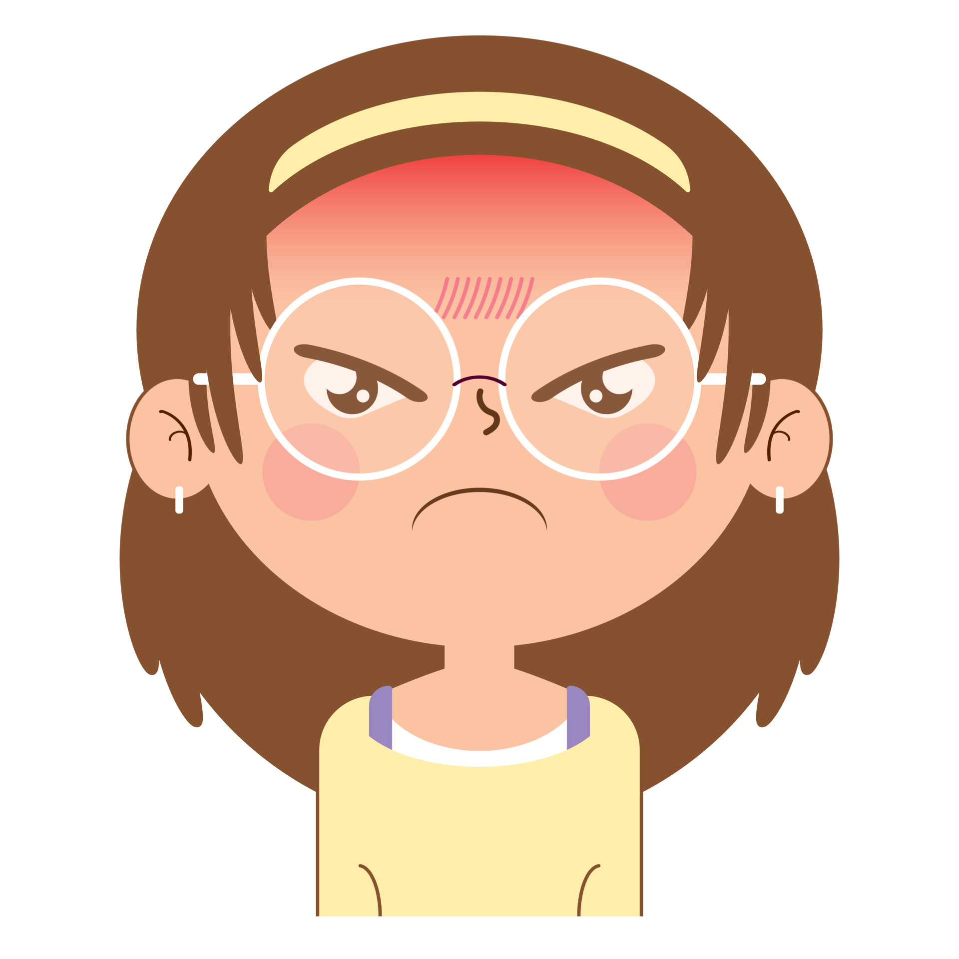 angry lady cartoon