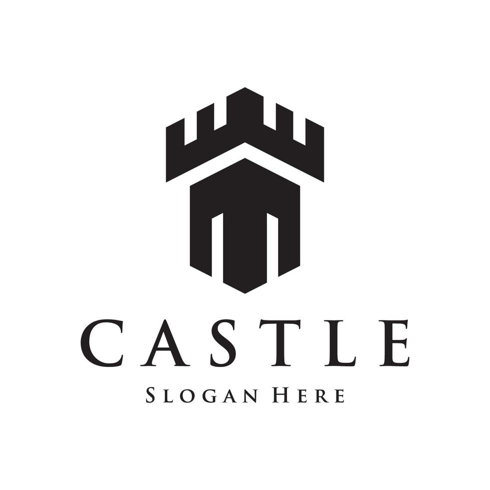 diseño creativo de plantilla de logotipo de castillo antiguo, castillo antiguo histórico.logos para empresas y museos. vector