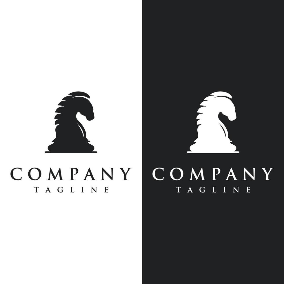 Chess strategy game template logo with kings, pawns and rooks. Logos for tournaments, chess teams and games. vector