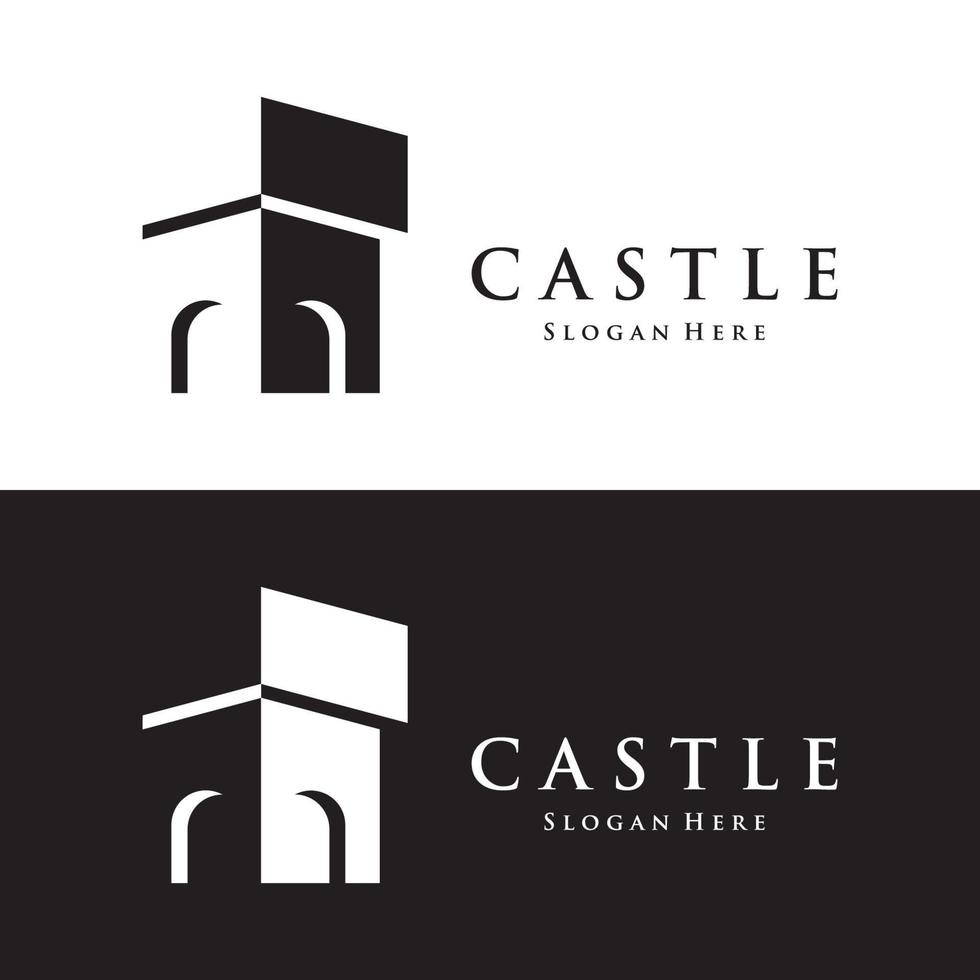 diseño creativo de plantilla de logotipo de castillo antiguo, castillo antiguo histórico.logos para empresas y museos. vector