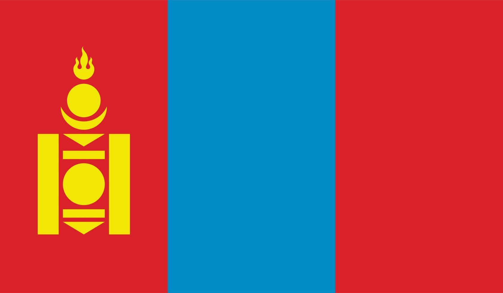 imagen de la bandera de mongolia vector