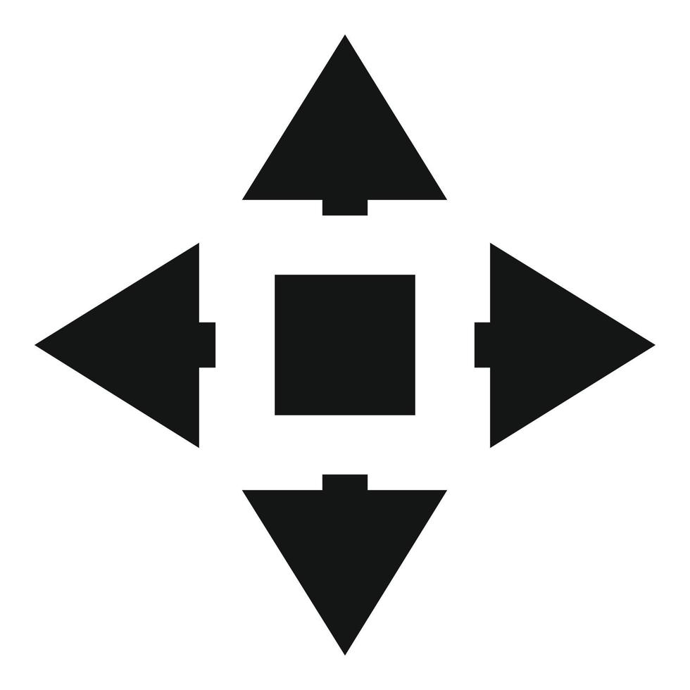 icono de desplazamiento del cursor, estilo negro simple vector