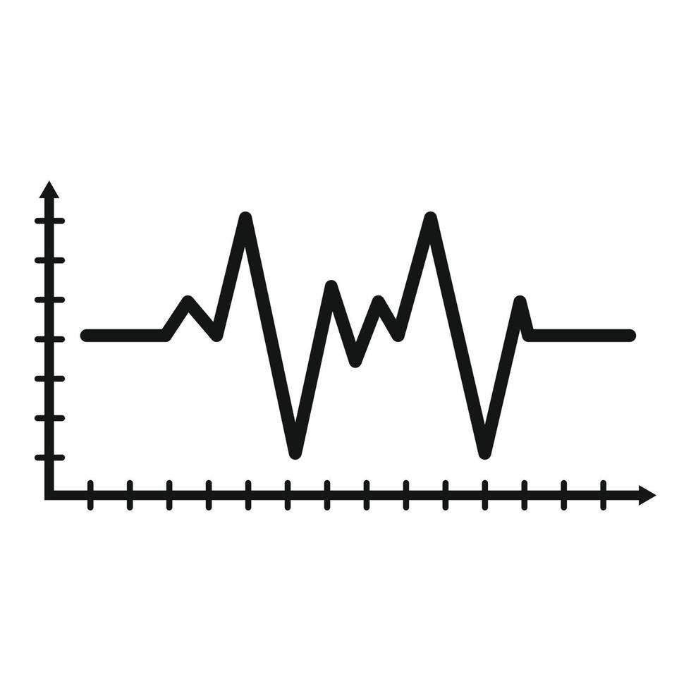 Cardiogram icon, simple style vector