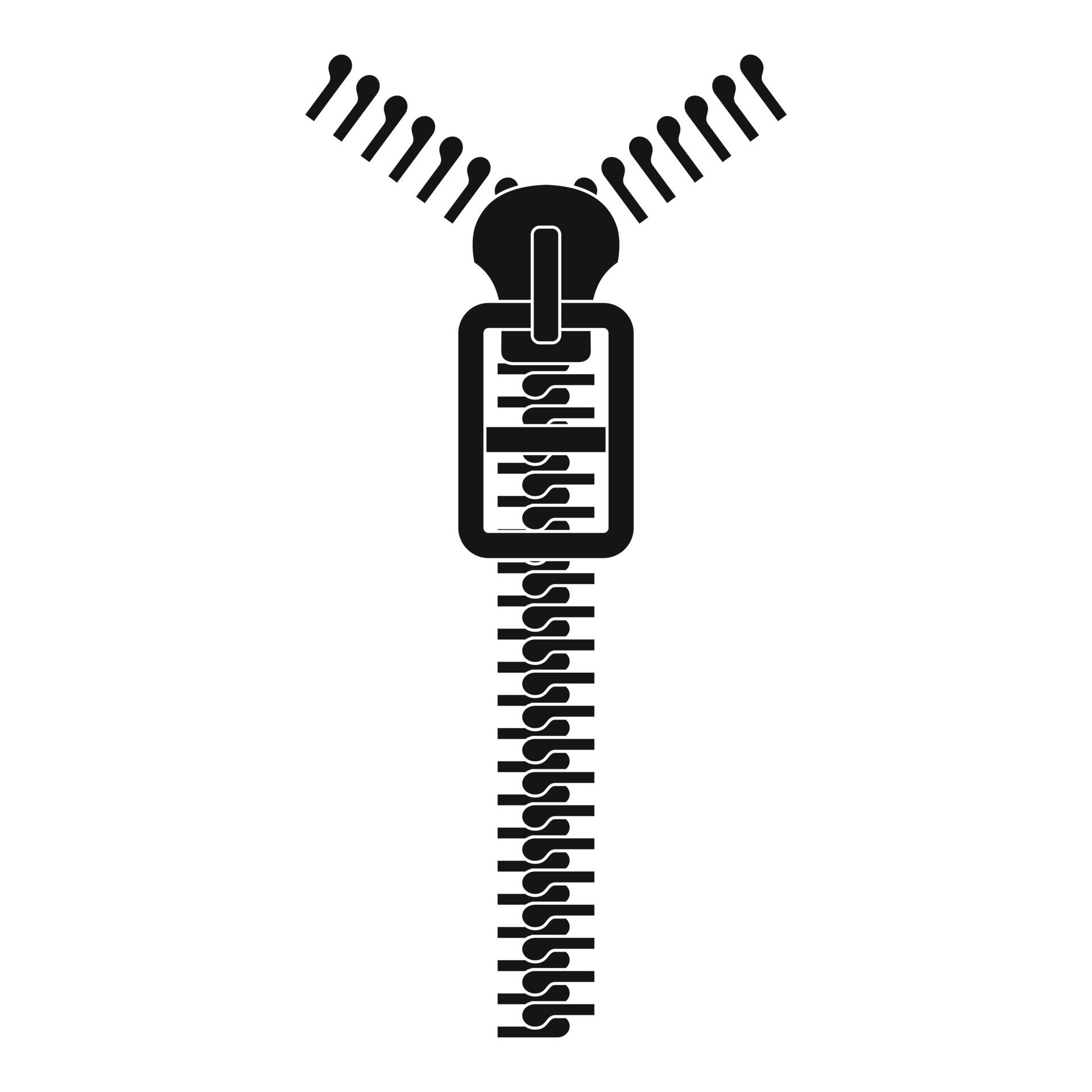 Long zip icon, simple style 14428914 Vector Art at Vecteezy