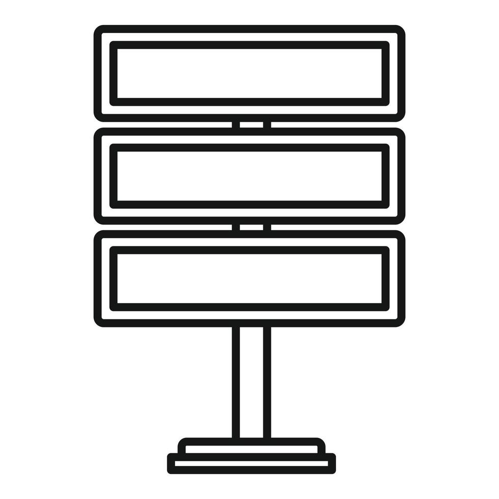 Multi billboard icon, outline style vector