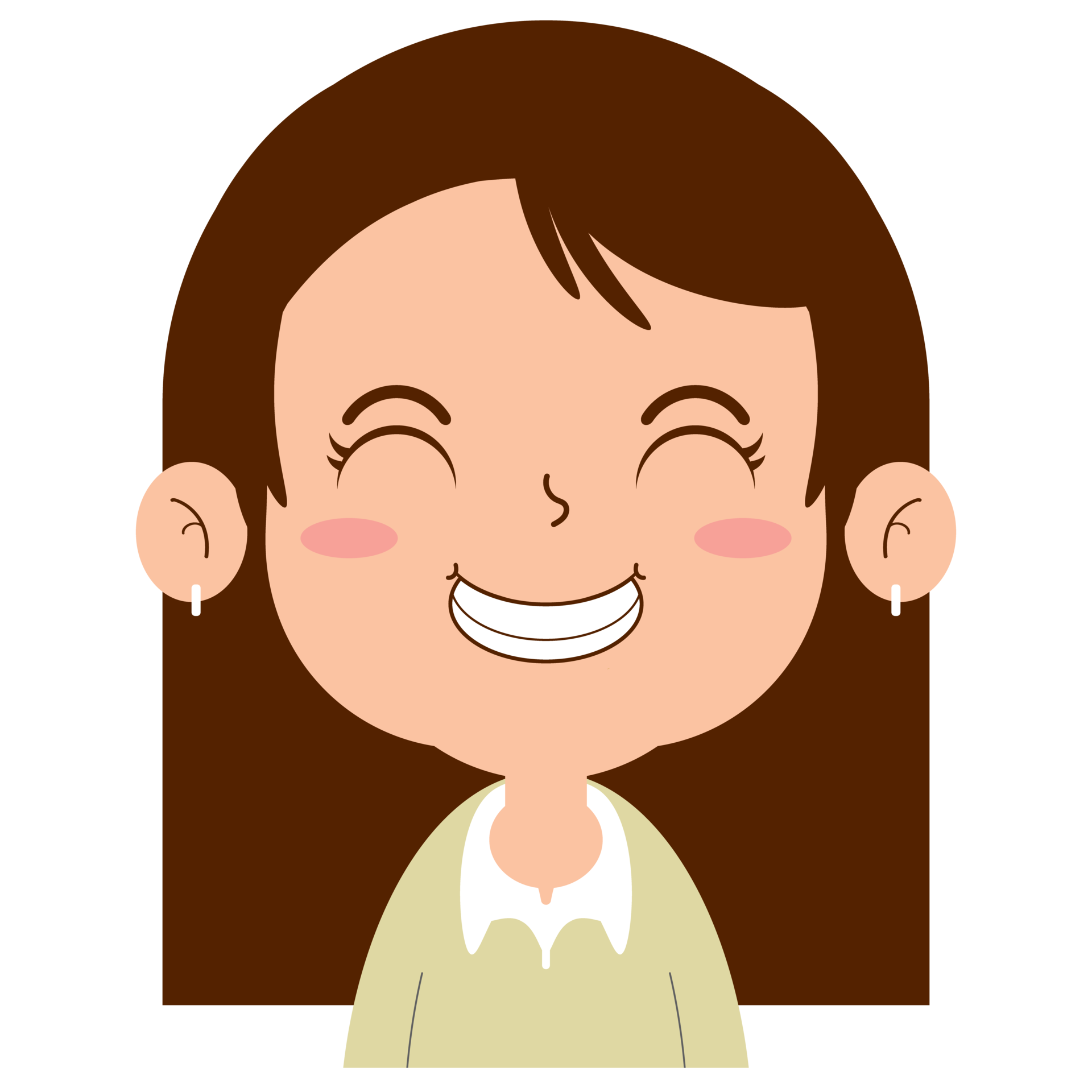 Free girl happy face cartoon cute 14428983 PNG with Transparent Background