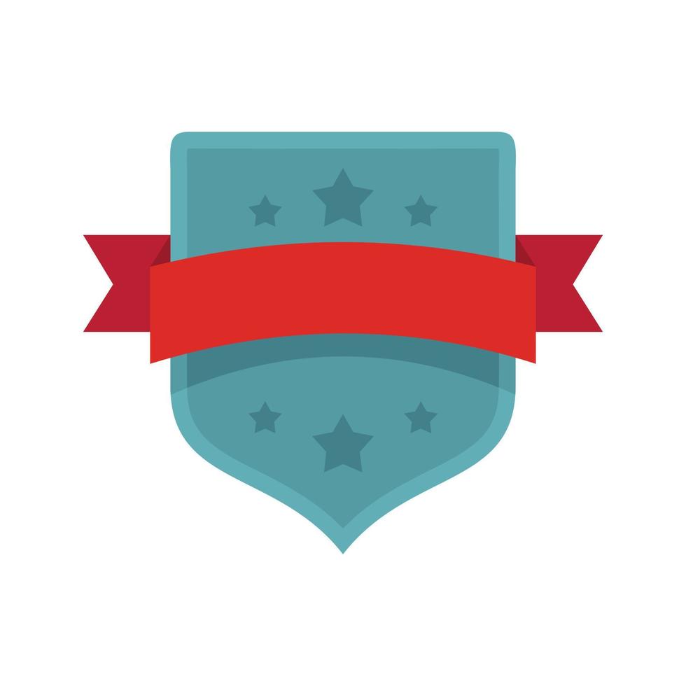 Badge vintage icon, flat style vector