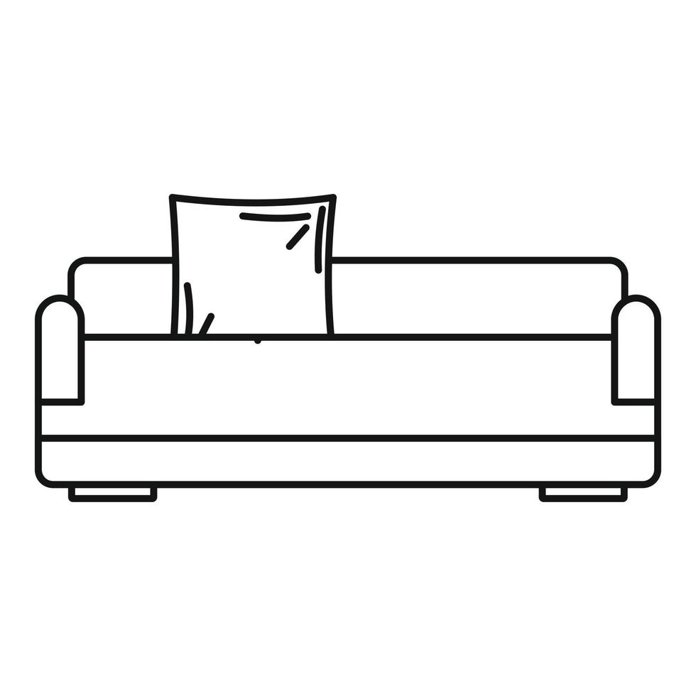 icono de sofá relax, estilo de esquema vector