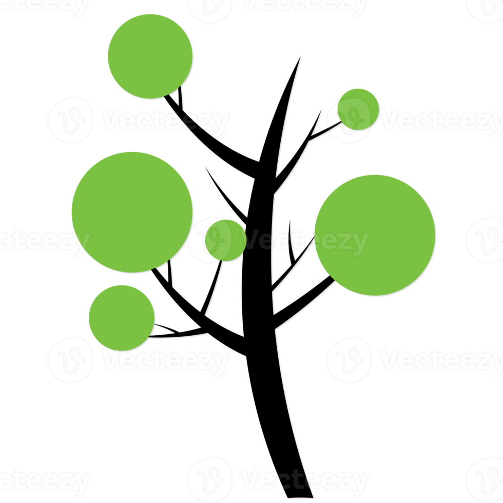 tree cartoon design png