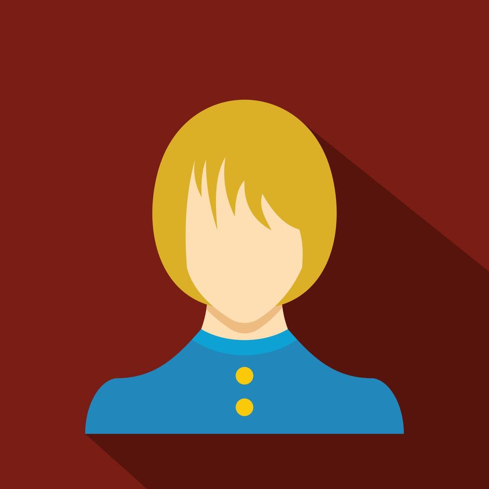 Female user icon vector flat