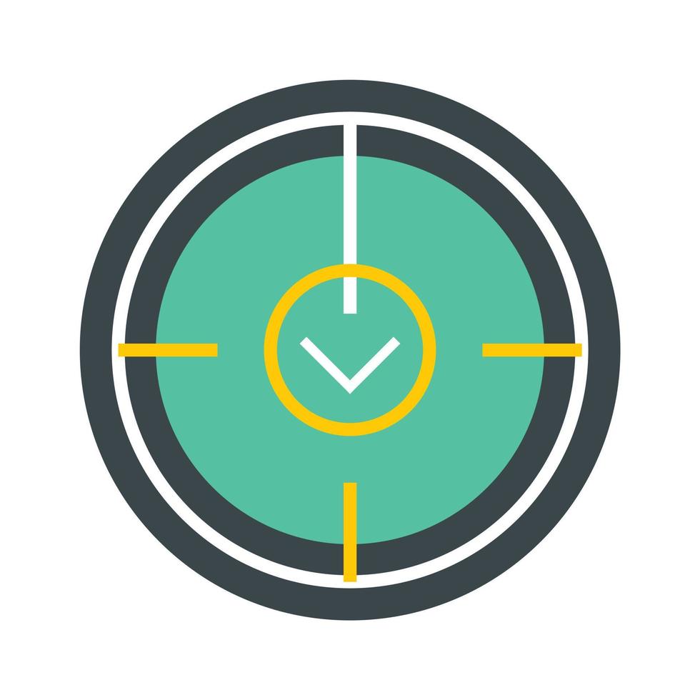 Sniper gun aim icon, flat style vector