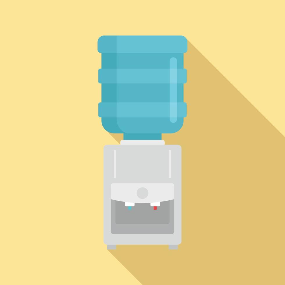 Water cooler icon, flat style vector