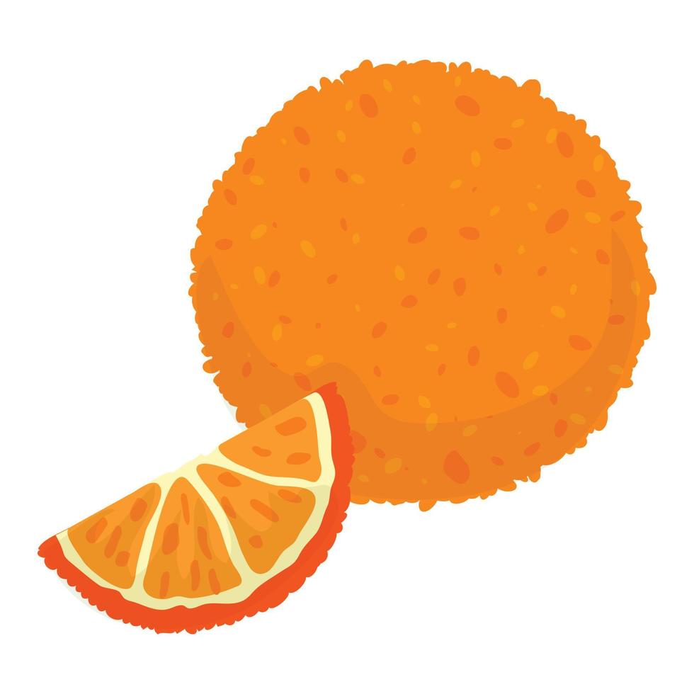 icono naranja, estilo de dibujos animados vector