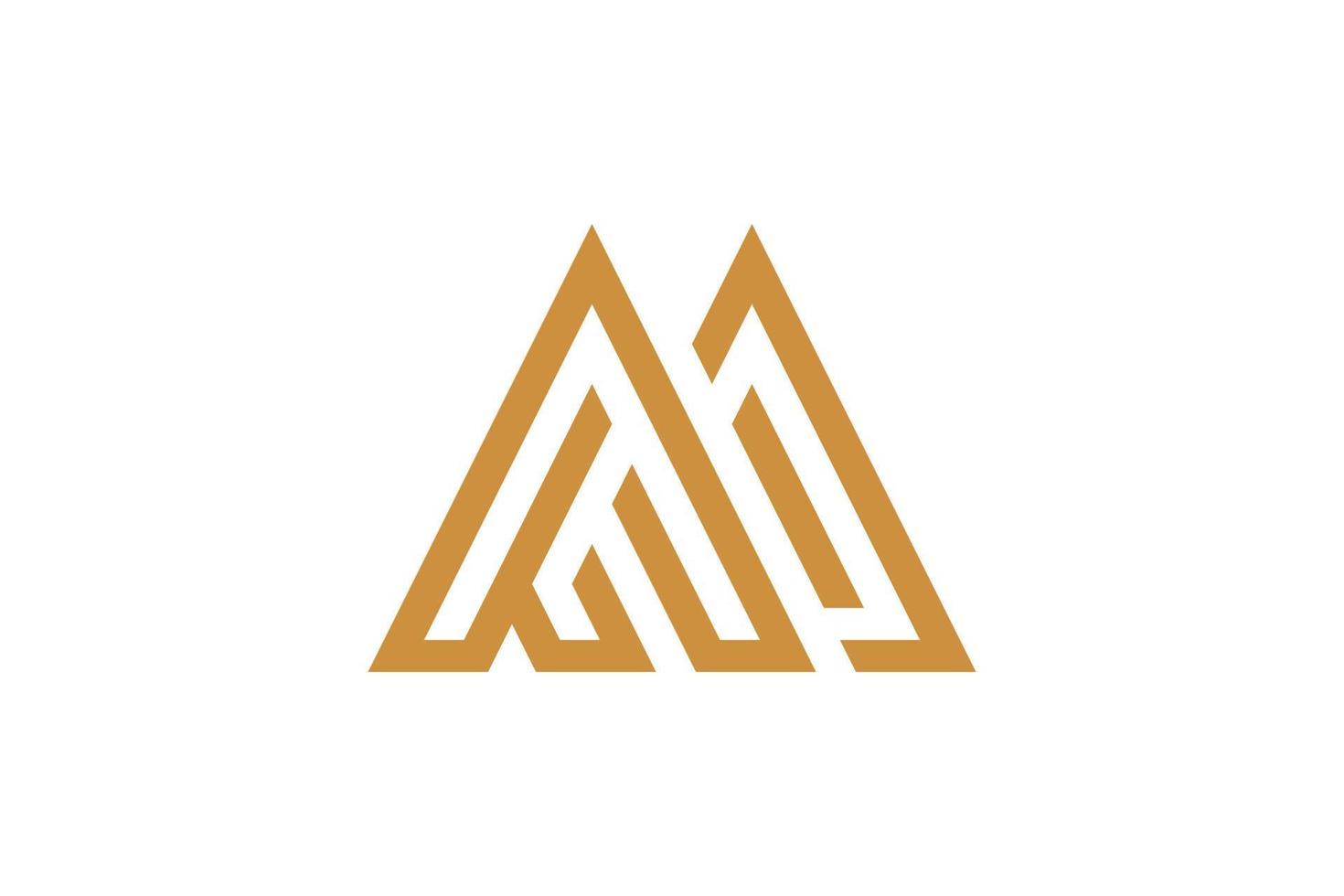 Letter M Monoline Logo vector