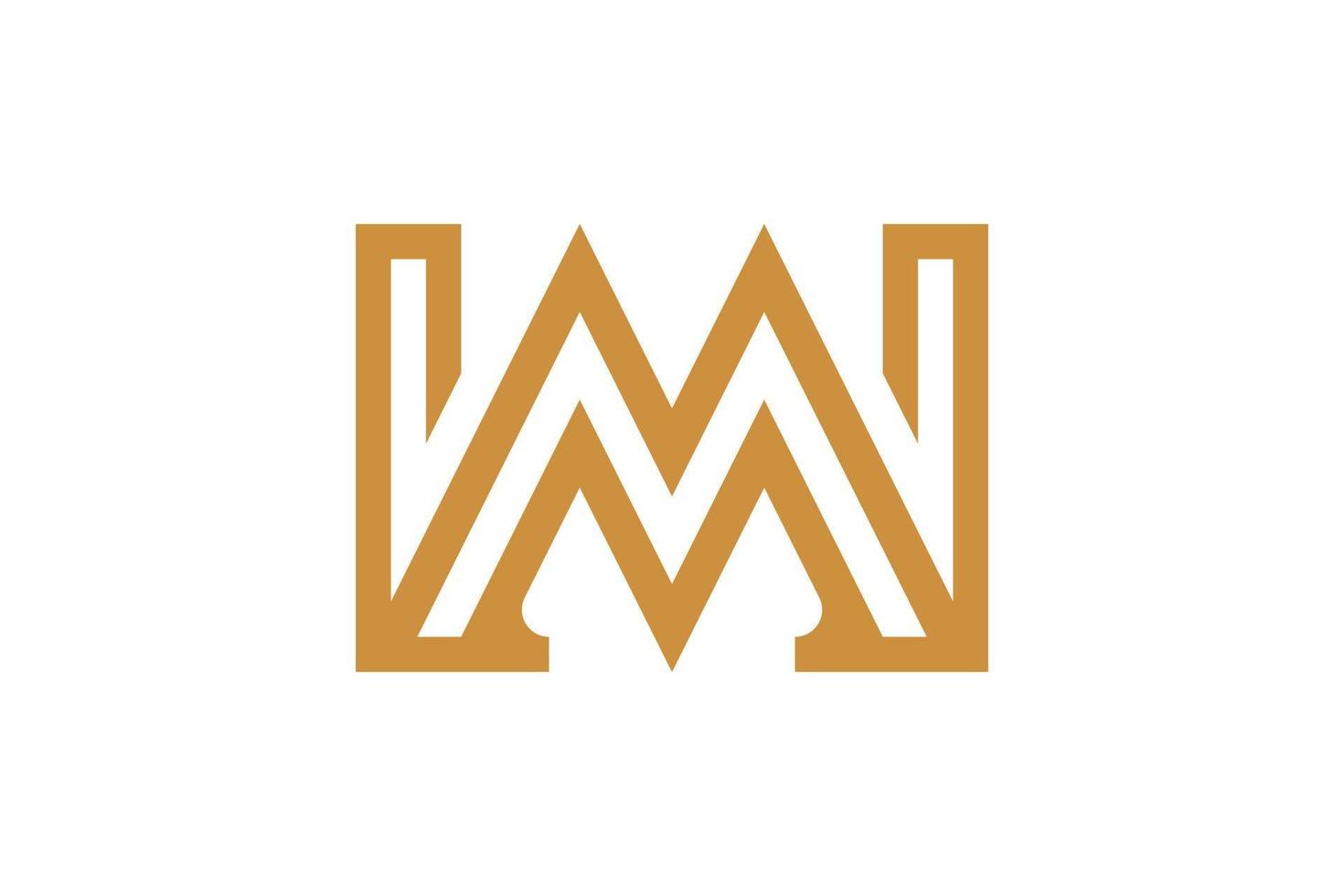 Letter M Monoline Logo vector