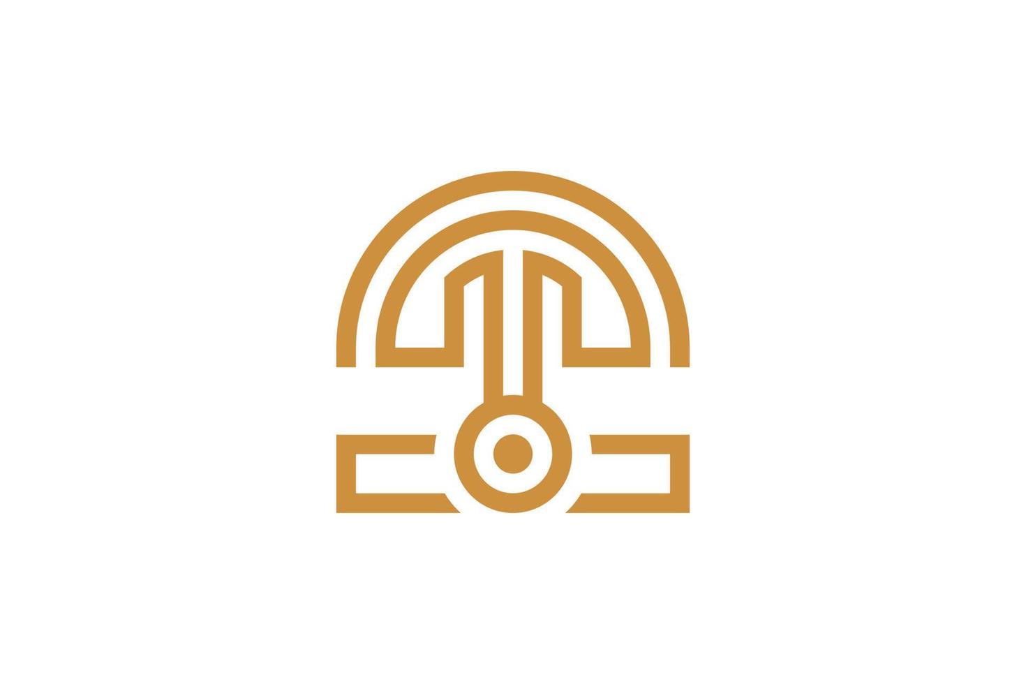 Creative M Monoline Logo vector
